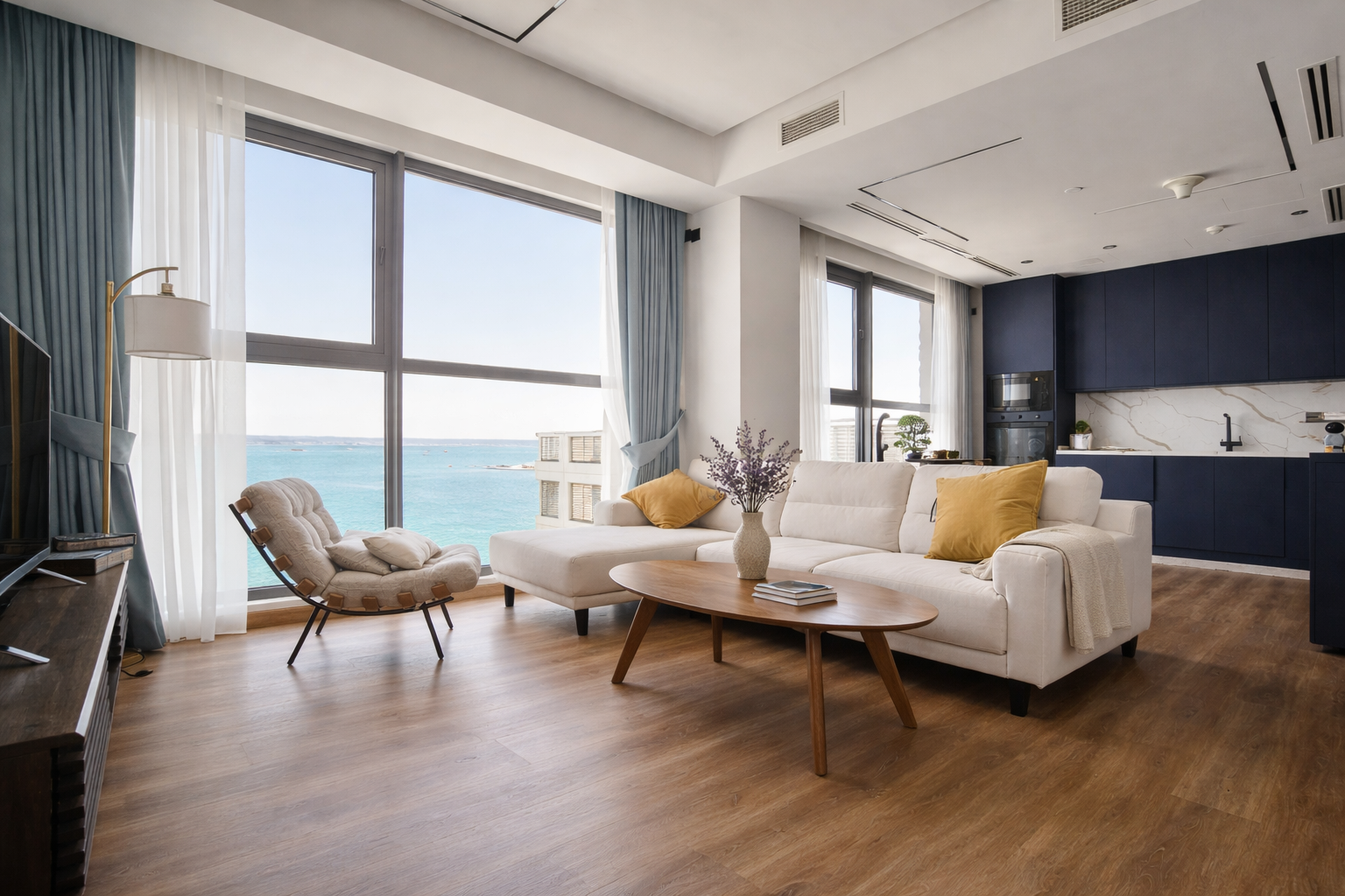 Pixel Towers Abu Dhabi apartment living room